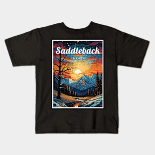 Saddleback maine usa ski Kids T-Shirt